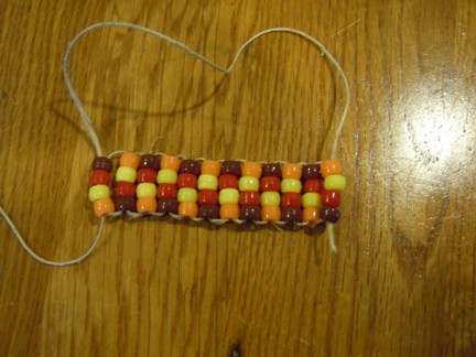 pony bead napkin ring instructions